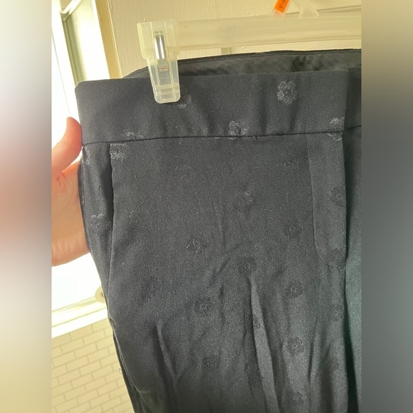 NWT Loft black dress pants with glossy flowers size 12 - Picture 2 of 8